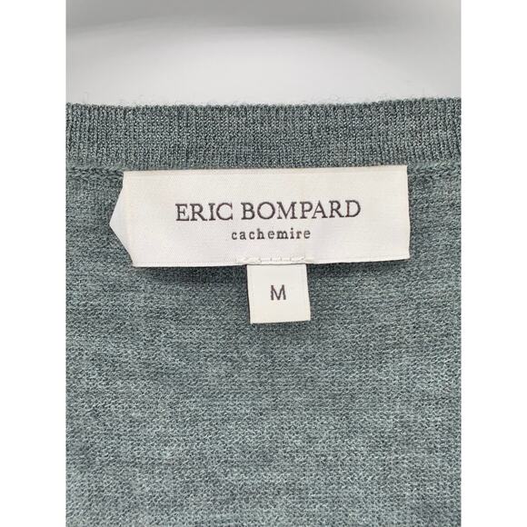 ERIC BOMPARD Men's Gray Cashmere Crewneck Knit Pullover Classic Sweater SZ M - Picture 8 of 11